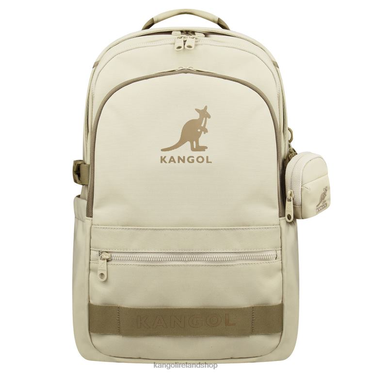 IE Kangol Linear Light Backpack Ecru Unisex Accessories 6B26V953