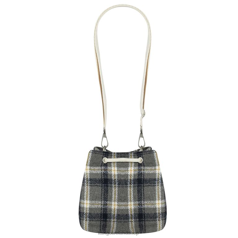 IE Kangol Checker II Bucket Bag Grey Plaid Unisex Accessories 6B26V971