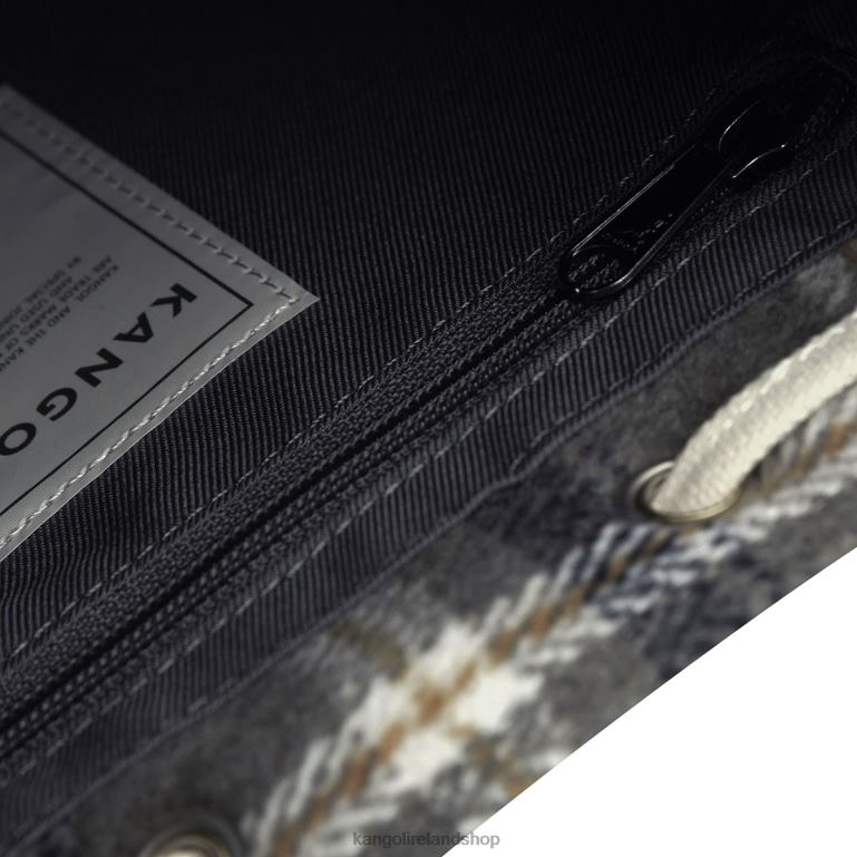 IE Kangol Checker II Bucket Bag Grey Plaid Unisex Accessories 6B26V971