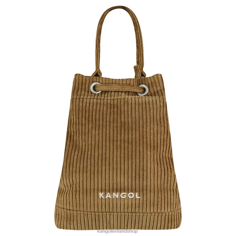 IE Kangol Cord V Pocket Bucket Bag Brown Unisex Accessories 6B26V977