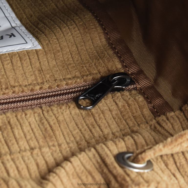 IE Kangol Cord V Pocket Bucket Bag Brown Unisex Accessories 6B26V977