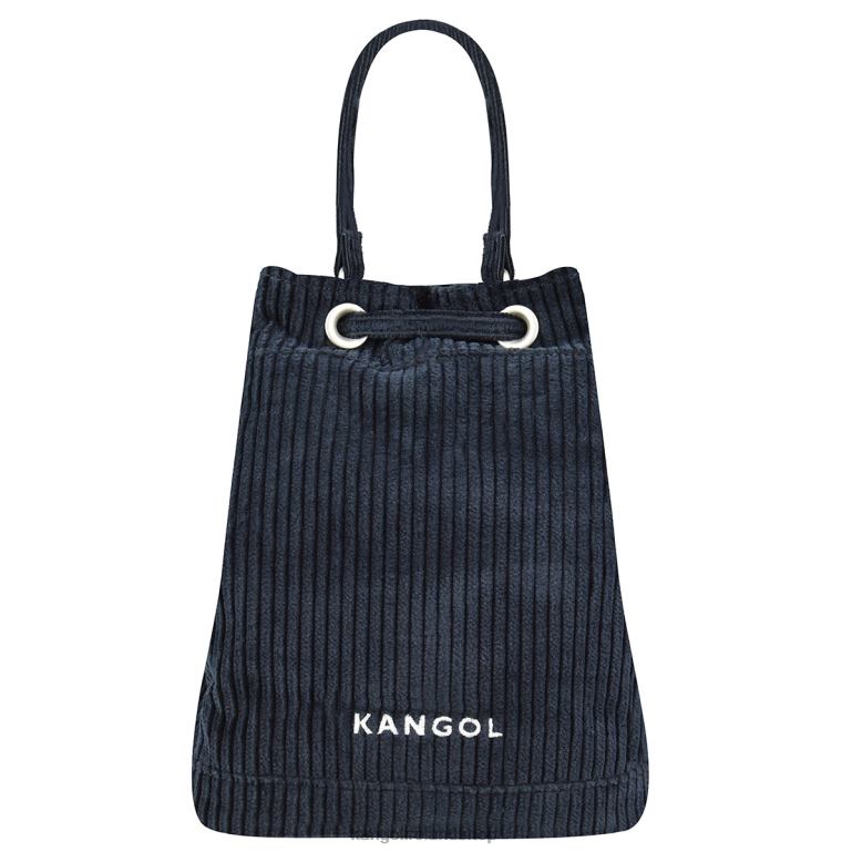 IE Kangol Cord V Pocket Bucket Bag Navy Unisex Accessories 6B26V978