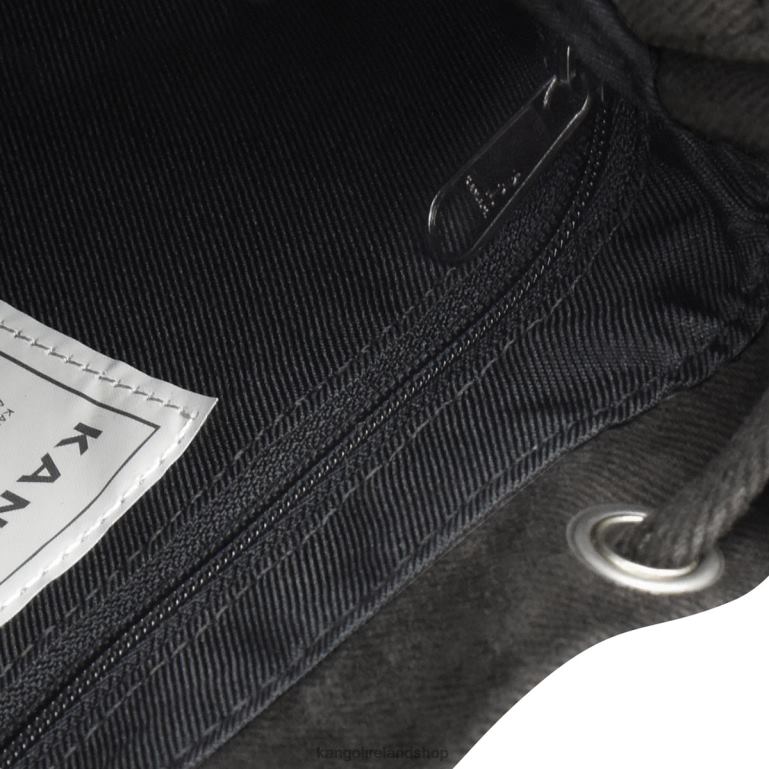 IE Kangol Herringbone Bucket Bag Grey Unisex Accessories 6B26V979