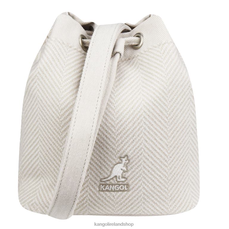 IE Kangol Herringbone Bucket Bag Ivory Unisex Accessories 6B26V980