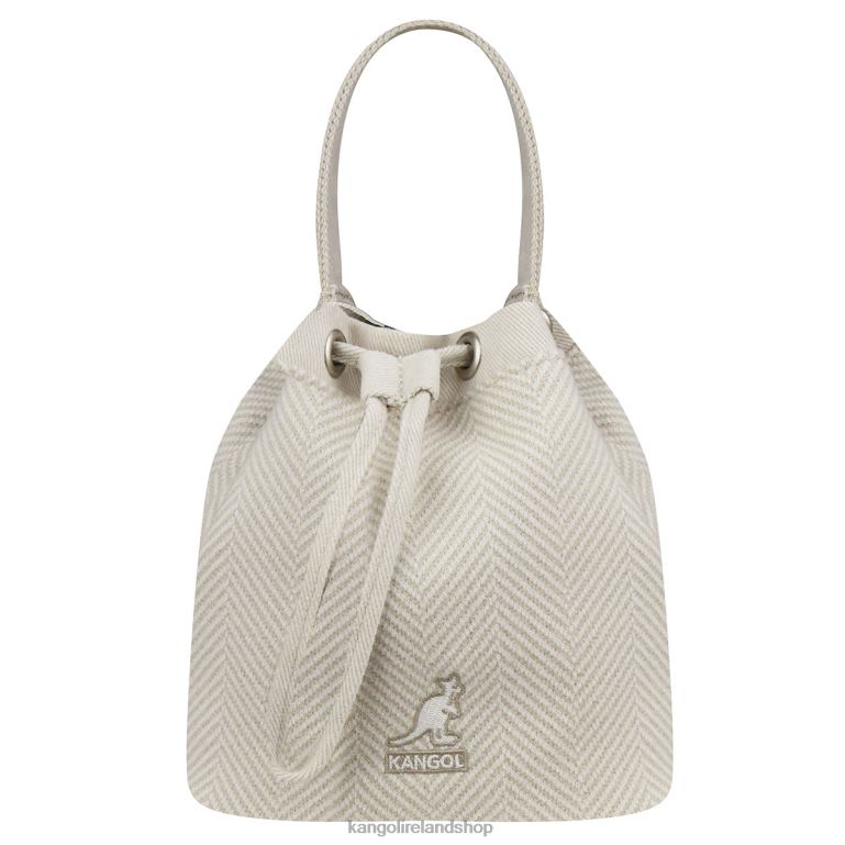 IE Kangol Herringbone Bucket Bag Ivory Unisex Accessories 6B26V980