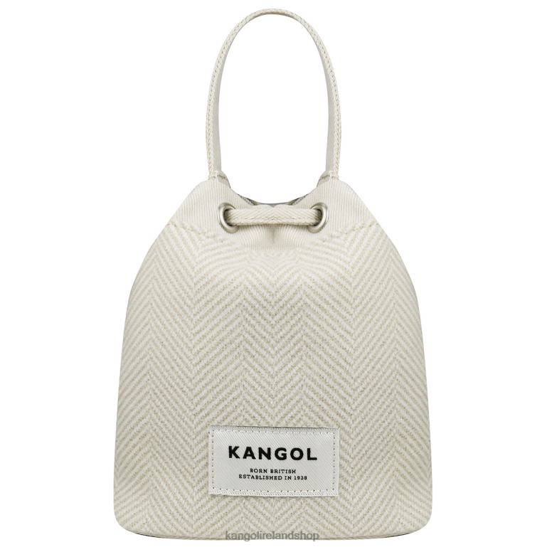 IE Kangol Herringbone Bucket Bag Ivory Unisex Accessories 6B26V980