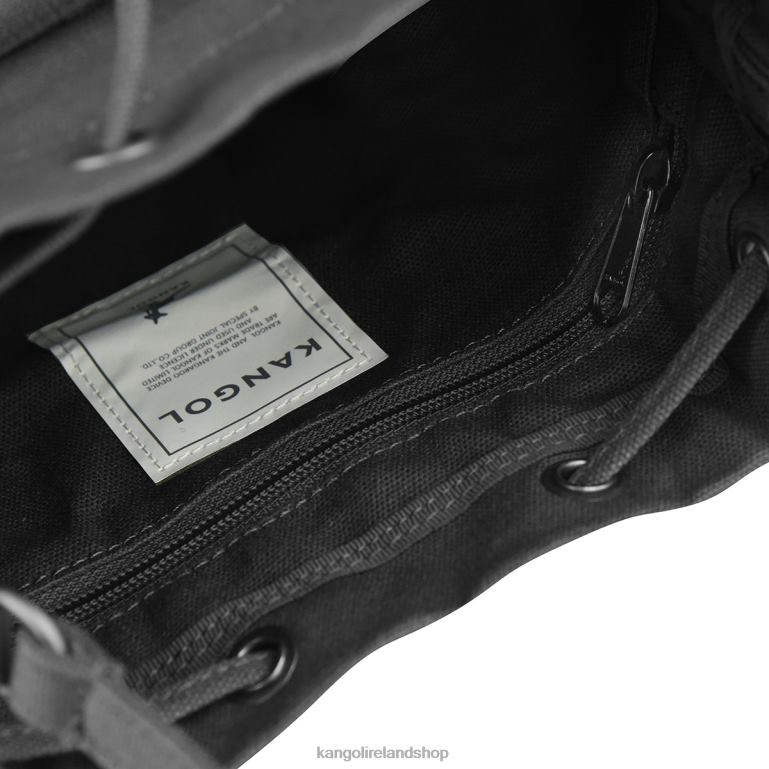 IE Kangol Lucky Canvas Bucket Bag Black Unisex Accessories 6B26V939