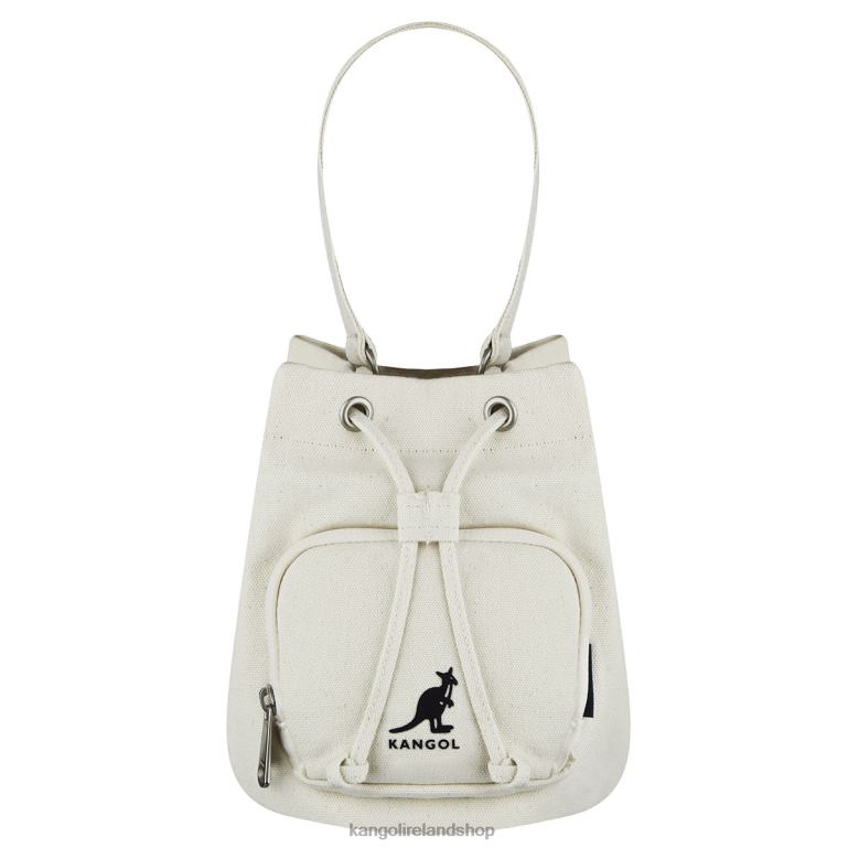 IE Kangol Lucky Canvas Bucket Bag Ivory Unisex Accessories 6B26V940