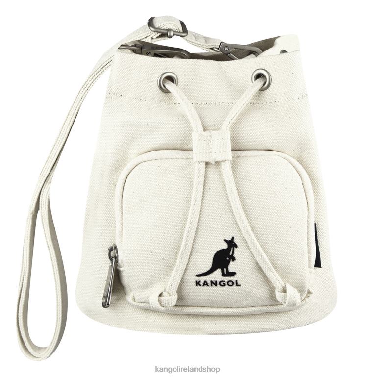 IE Kangol Lucky Canvas Bucket Bag Ivory Unisex Accessories 6B26V940