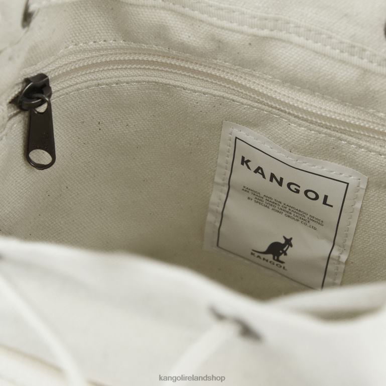 IE Kangol Lucky Canvas Bucket Bag Ivory Unisex Accessories 6B26V940