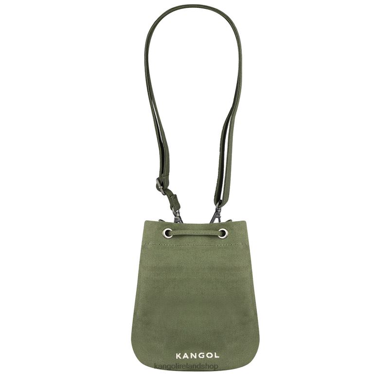 IE Kangol Lucky Canvas Bucket Bag Khaki Unisex Accessories 6B26V941
