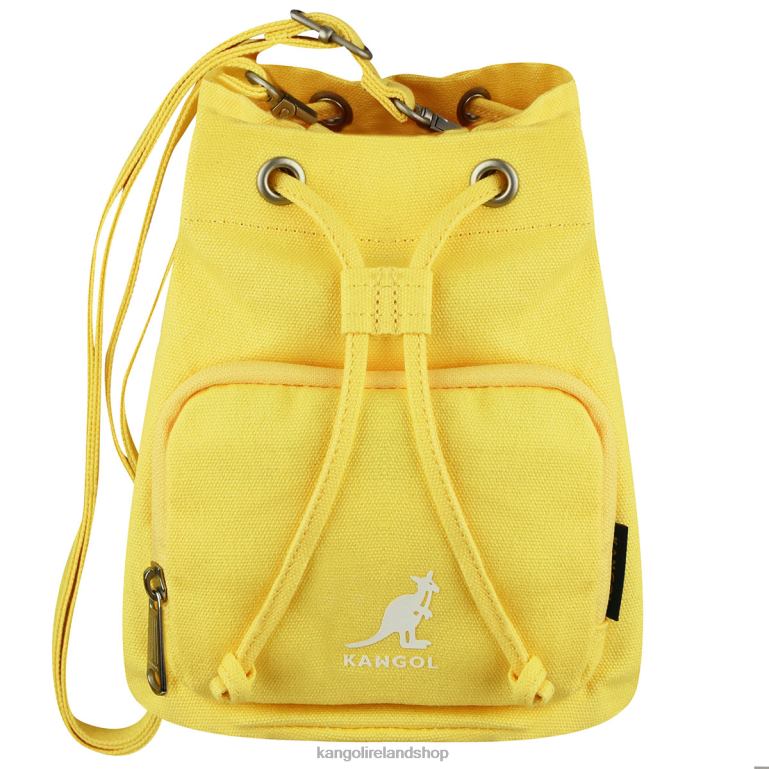 IE Kangol Lucky Canvas Bucket Bag Yellow Unisex Accessories 6B26V942