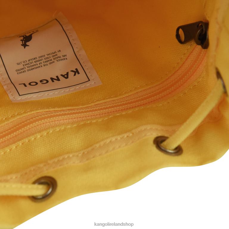 IE Kangol Lucky Canvas Bucket Bag Yellow Unisex Accessories 6B26V942