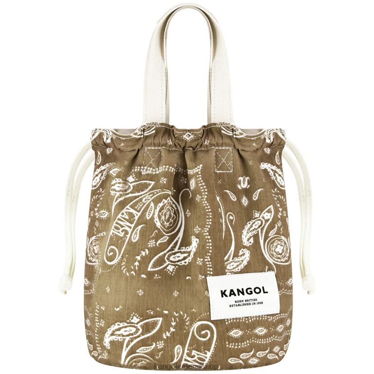 IE Kangol Reversible Paisley Bucket Bag Ivory Unisex Accessories 6B26V963