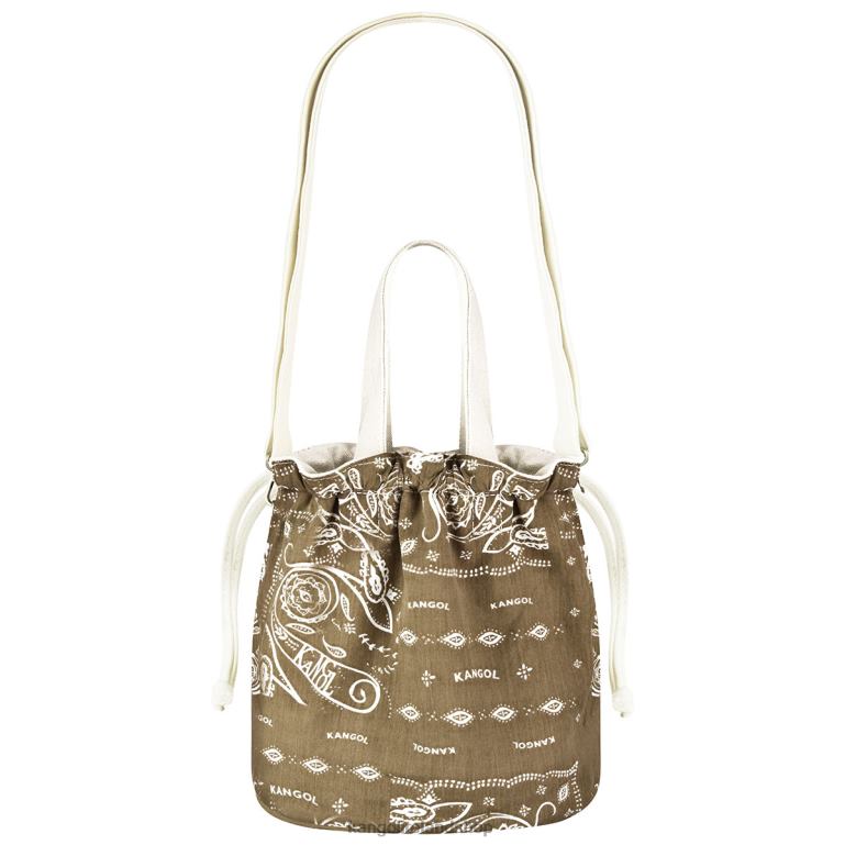 IE Kangol Reversible Paisley Bucket Bag Ivory Unisex Accessories 6B26V963