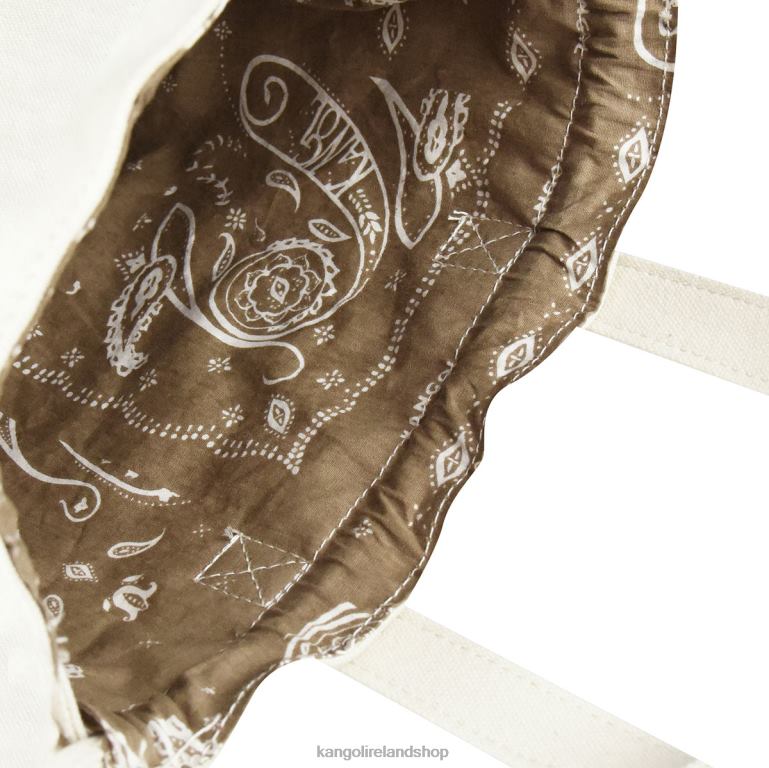 IE Kangol Reversible Paisley Bucket Bag Ivory Unisex Accessories 6B26V963