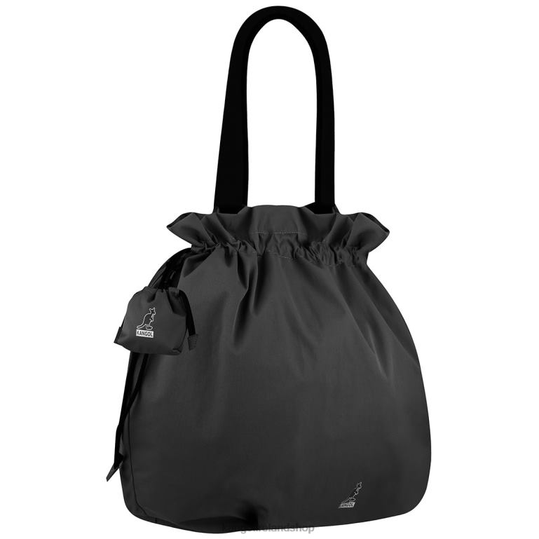 IE Kangol Travel Drawstring Shopper Black Unisex Accessories 6B26V966