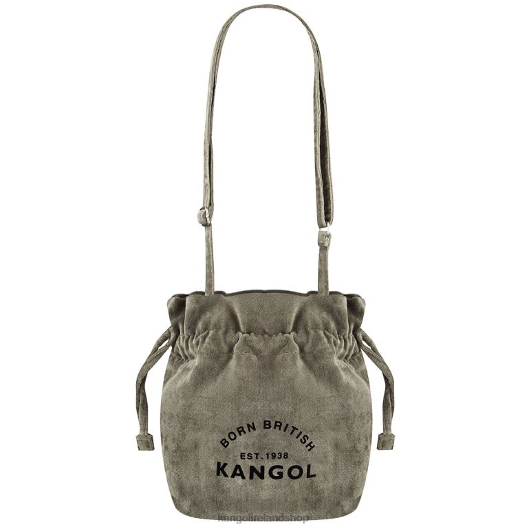 IE Kangol Velvet Drawstring Bag Brown Unisex Accessories 6B26V991