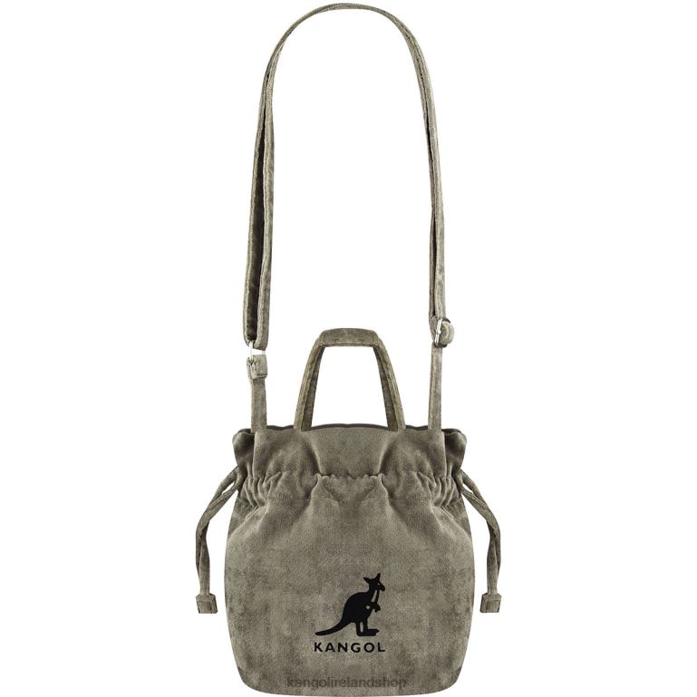 IE Kangol Velvet Drawstring Bag Brown Unisex Accessories 6B26V991
