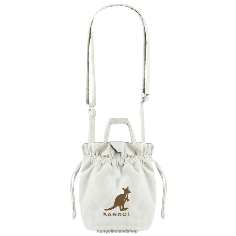 IE Kangol Velvet Drawstring Bag Ivory Unisex Accessories 6B26V992