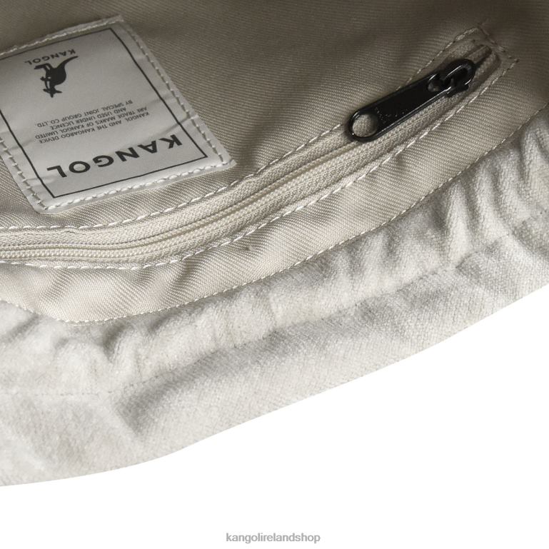 IE Kangol Velvet Drawstring Bag Ivory Unisex Accessories 6B26V992