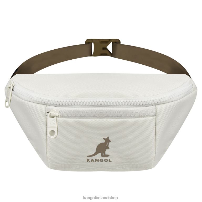 IE Kangol Linear Bum Bag Ivory Unisex Accessories 6B26V943