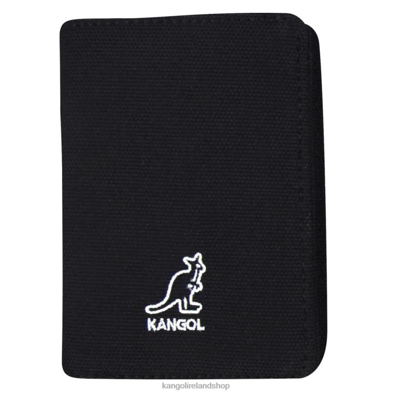 IE Kangol 2-Way Card Holder Black Unisex Accessories 6B26V1254
