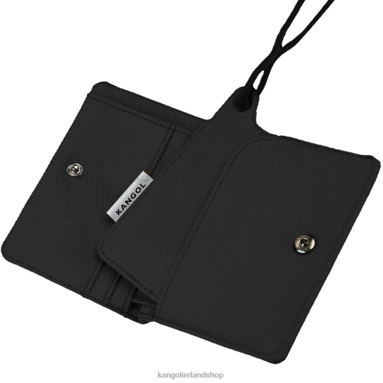 IE Kangol 2-Way Card Holder Black Unisex Accessories 6B26V1254