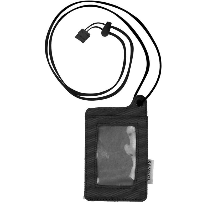 IE Kangol 2-Way Card Holder Black Unisex Accessories 6B26V1254