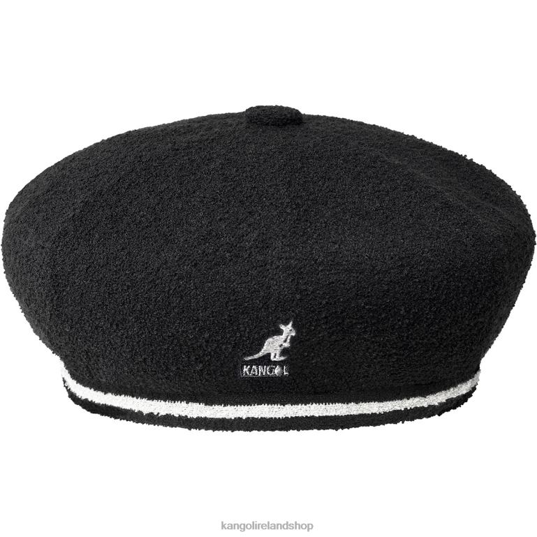 IE Kangol 2-Tone Bermuda Jax Beret Black Unisex Accessories 6B26V400