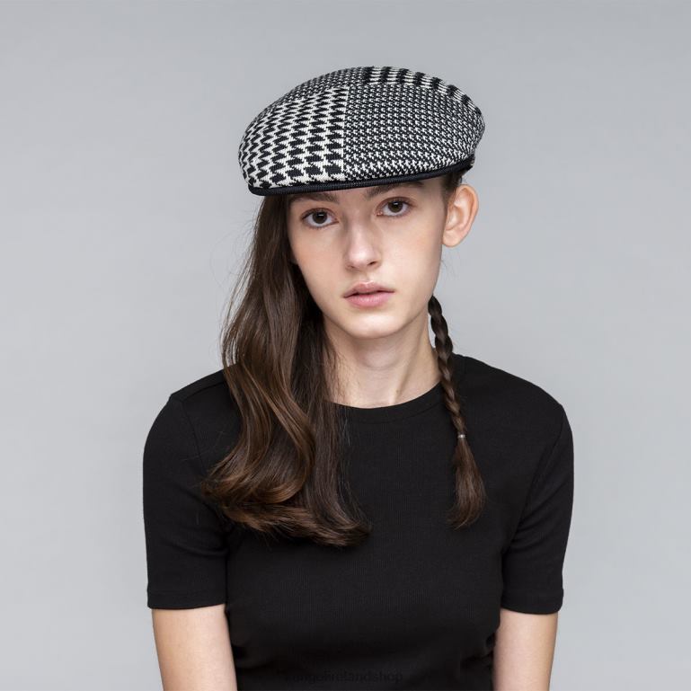 IE Kangol Abstract Houndstooth 504 Cream/Black Unisex Accessories 6B26V108