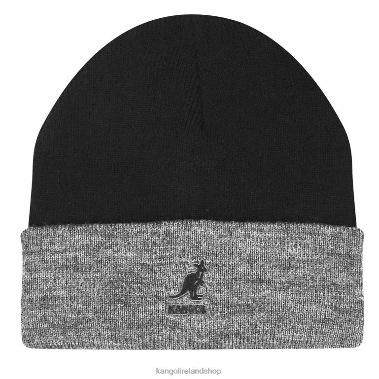 IE Kangol Acrylic Cuff Pull On Black/Dark Flannel Unisex Accessories 6B26V842