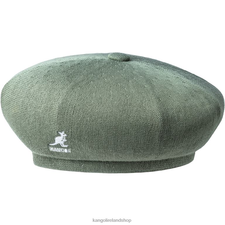 IE Kangol Bamboo Jax Beret Oil Green Unisex Accessories 6B26V415
