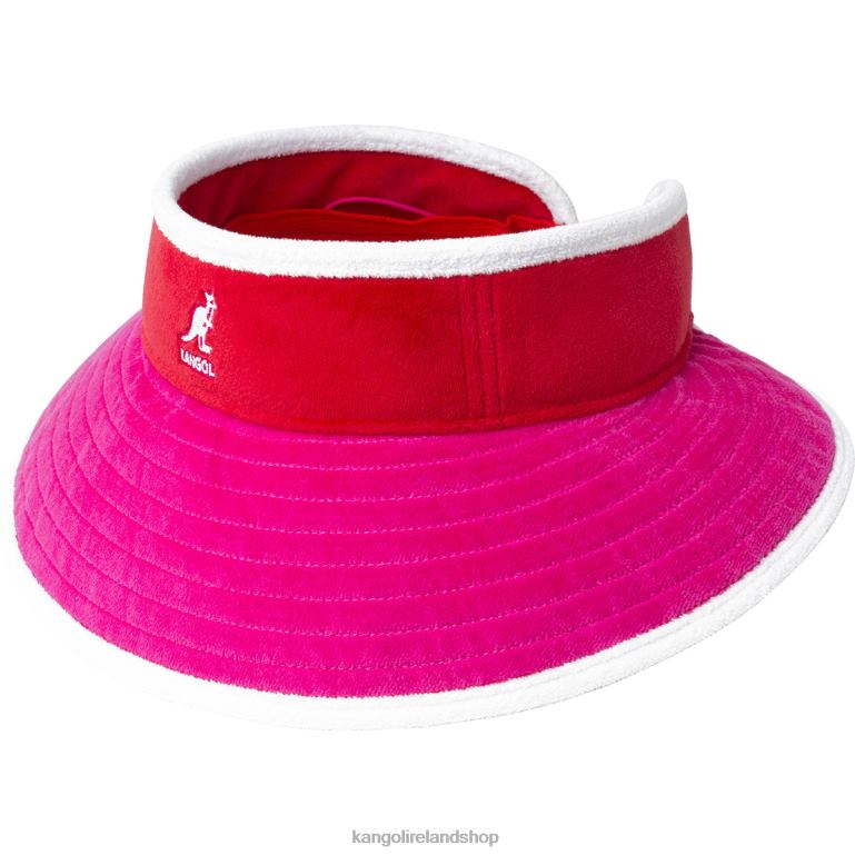 IE Kangol Beach Side Visor Electric Pink/Cherry Glow Unisex Accessories 6B26V911