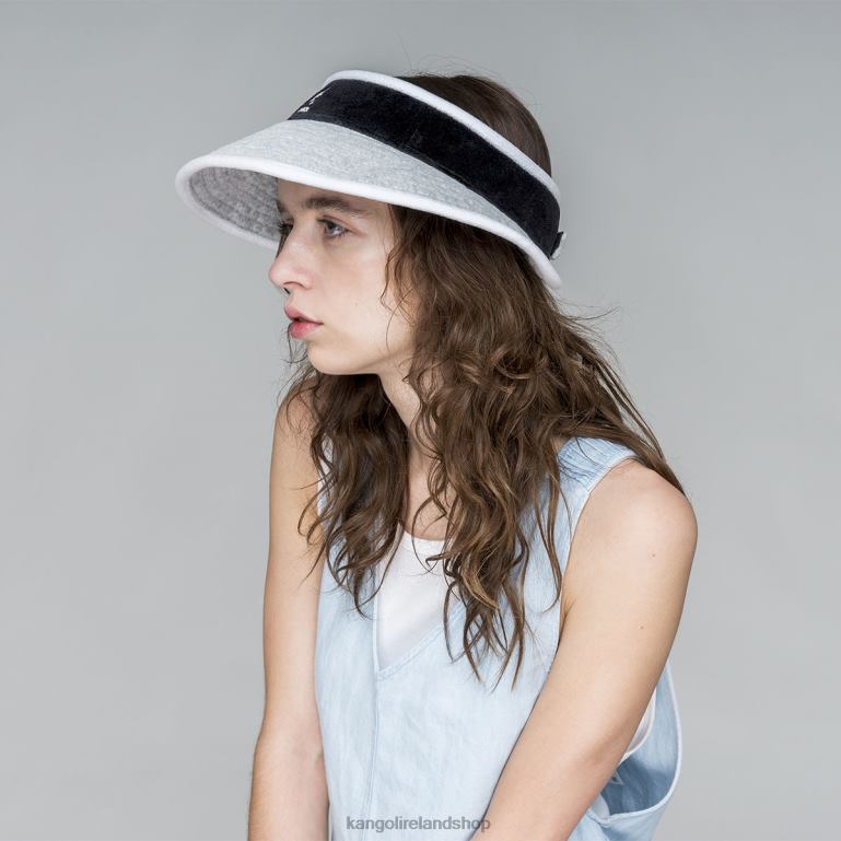IE Kangol Beach Side Visor Grey/Black Unisex Accessories 6B26V910