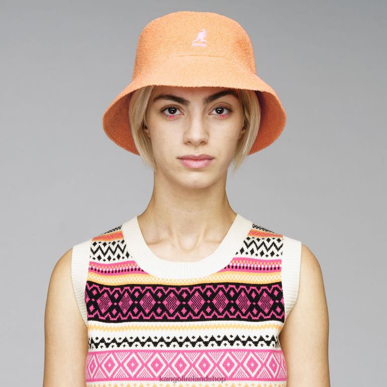 IE Kangol Bermuda Bucket Papaya Milk Unisex Accessories 6B26V632