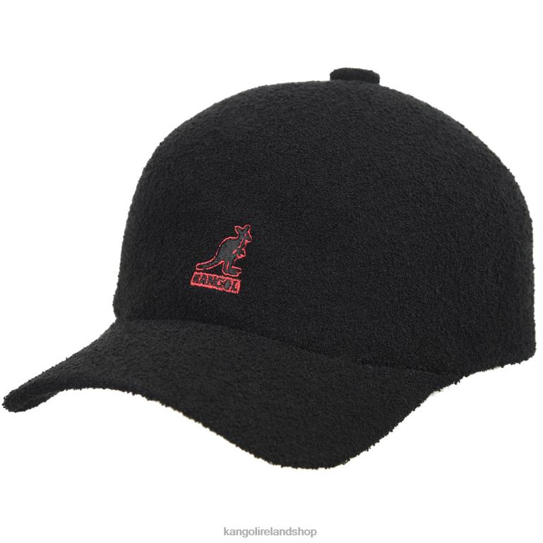 IE Kangol Bermuda Elastic Spacecap Black Unisex Accessories 6B26V872
