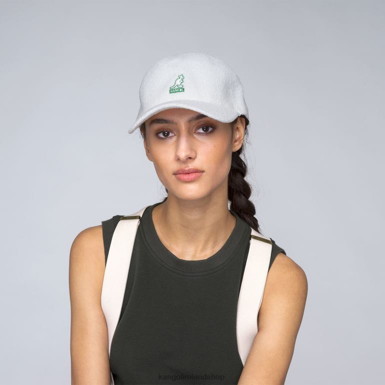 IE Kangol Bermuda Elastic Spacecap White Unisex Accessories 6B26V272