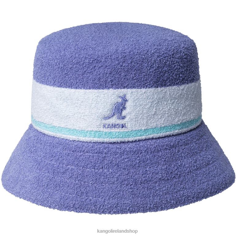 IE Kangol Bermuda Stripe Bucket Iced Lilac Unisex Accessories 6B26V647
