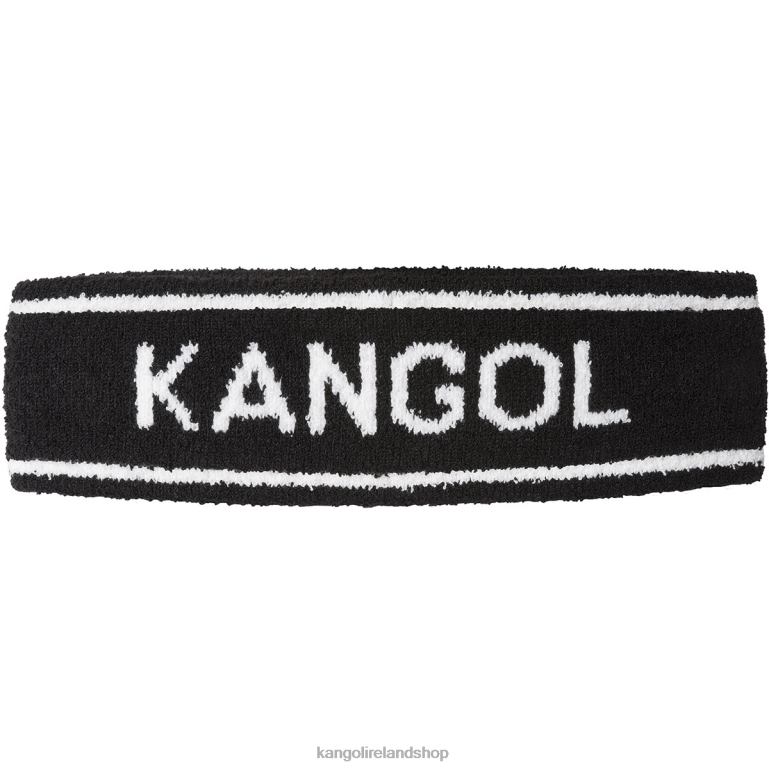 IE Kangol Bermuda Stripe Headband Black Unisex Accessories 6B26V906