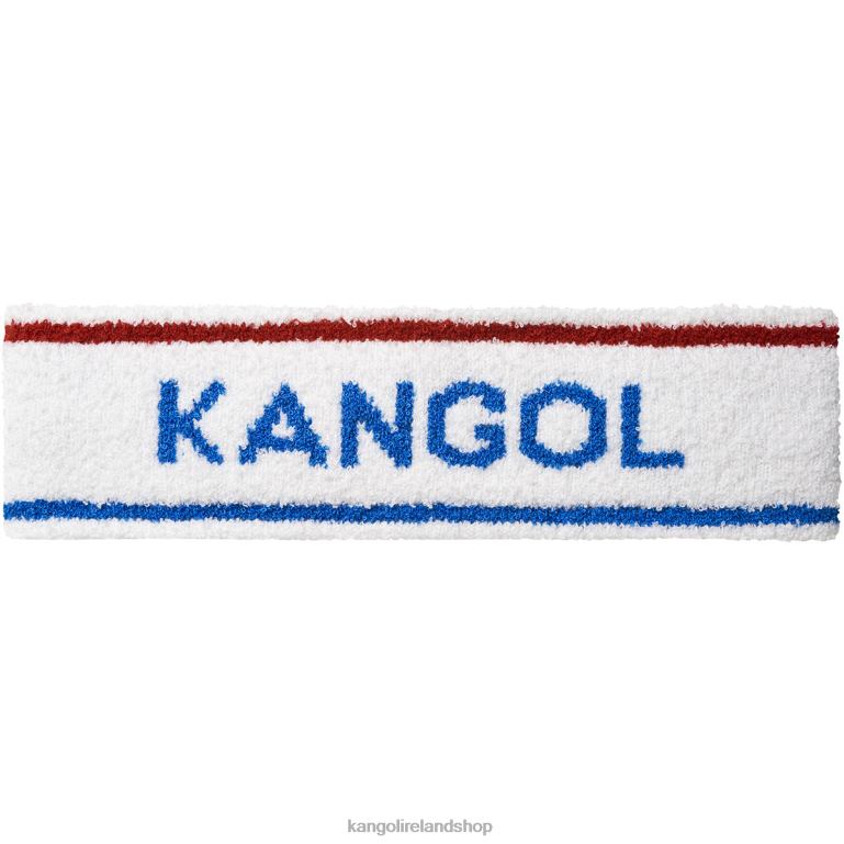 IE Kangol Bermuda Stripe Headband White/Ciano Unisex Accessories 6B26V908