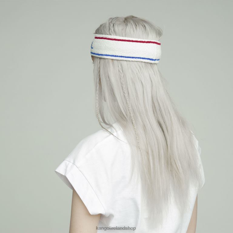 IE Kangol Bermuda Stripe Headband White/Ciano Unisex Accessories 6B26V908