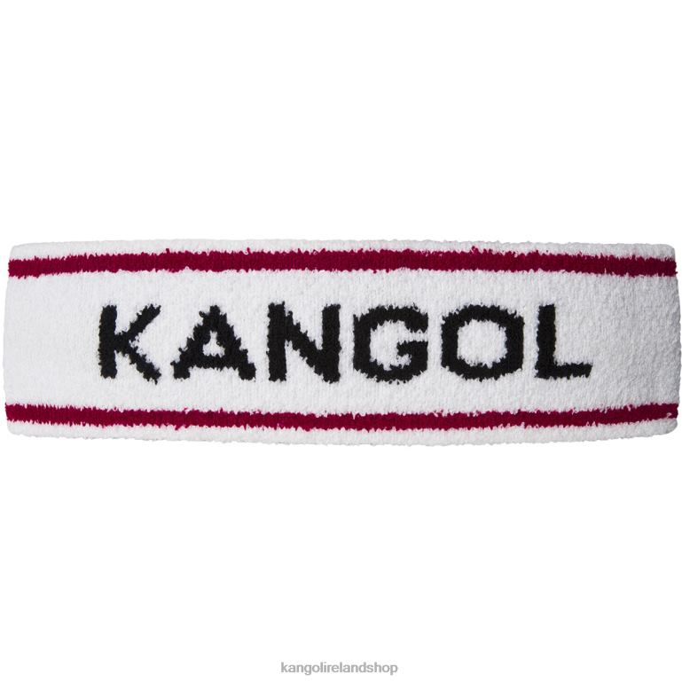 IE Kangol Bermuda Stripe Headband White Unisex Accessories 6B26V907