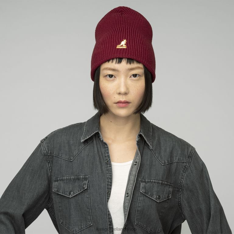 IE Kangol Cardinal 2-way Beanie Red Velvet Unisex Accessories 6B26V867