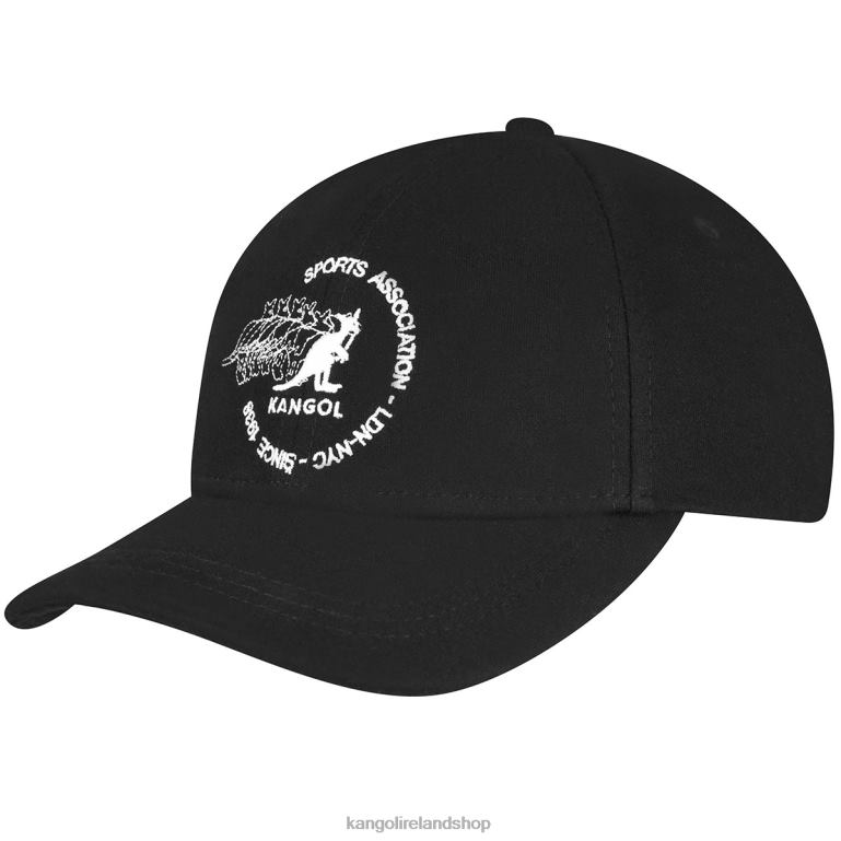IE Kangol Club Baseball Cap Black Unisex Accessories 6B26V369