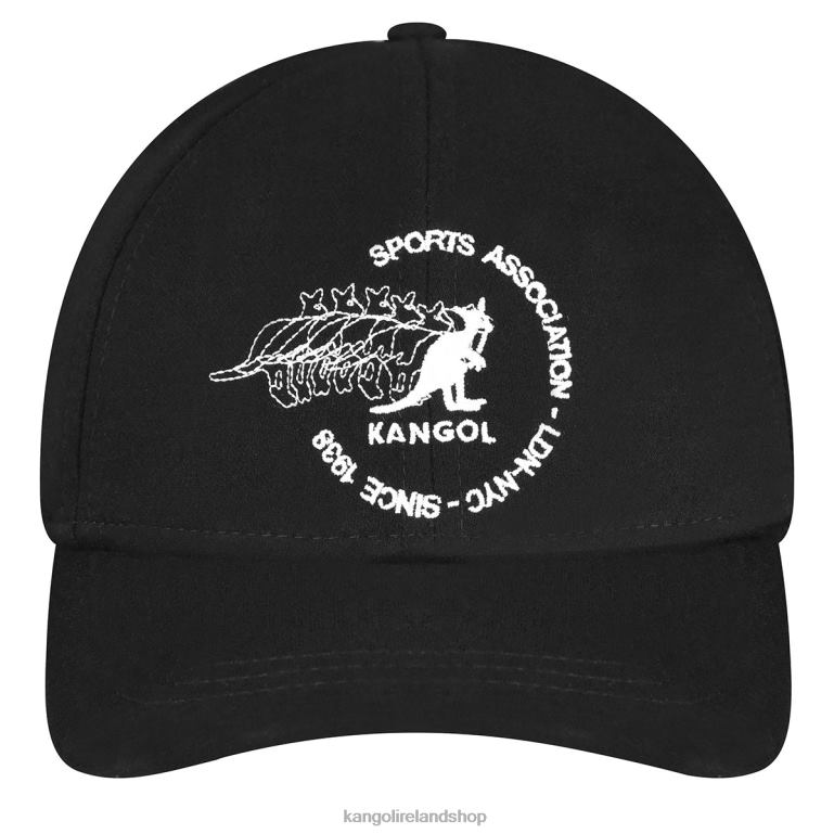 IE Kangol Club Baseball Cap Black Unisex Accessories 6B26V369