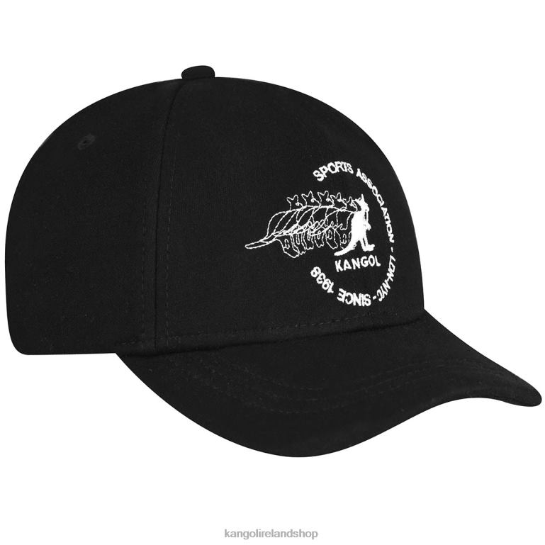 IE Kangol Club Baseball Cap Black Unisex Accessories 6B26V369