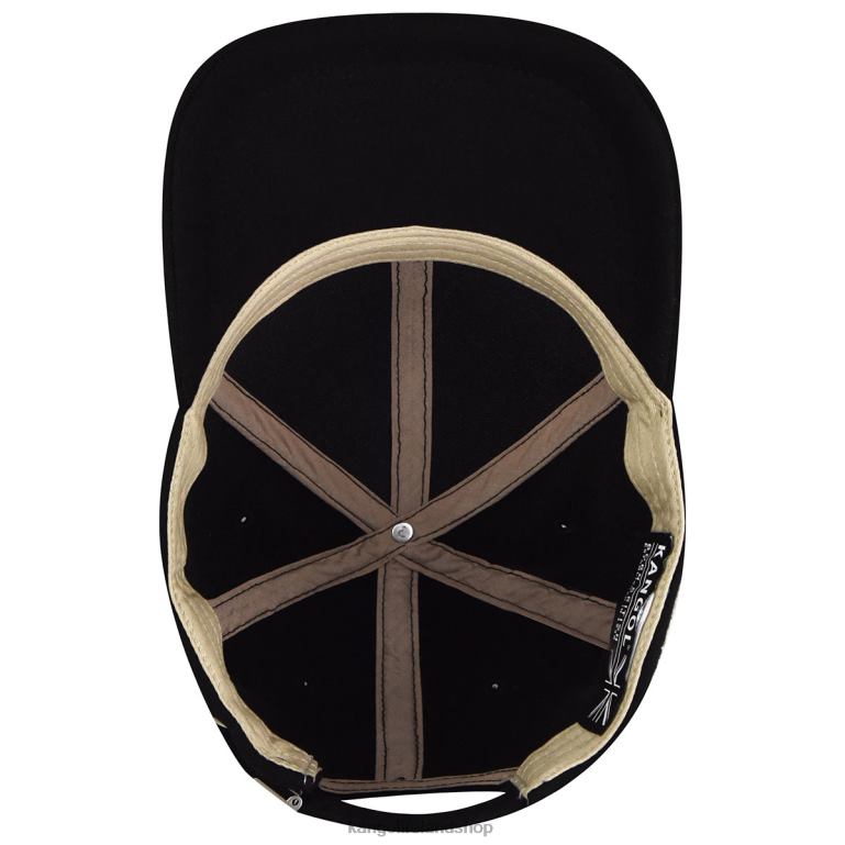 IE Kangol Club Baseball Cap Black Unisex Accessories 6B26V369