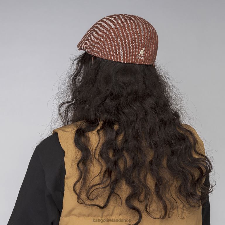 IE Kangol Contour Wave 507 Mahogany/Cream Unisex Accessories 6B26V208