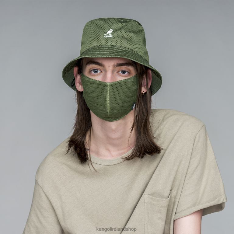 IE Kangol Coordinates Mask Bucket Olive Unisex Accessories 6B26V669